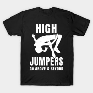 Womens High Jump Above Pun Girl Athlete Gift T-Shirt